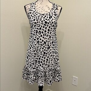 Tail Leopard Print Razorback Sports Mini Dress